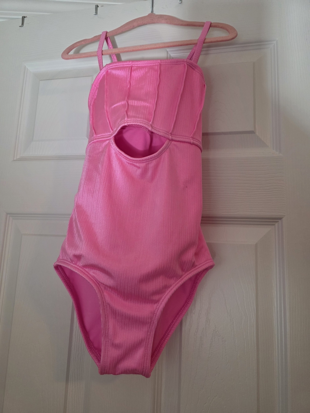 Cat & Jack Bright Pink Girls' One-Piece Swimsuit with Front Cutout